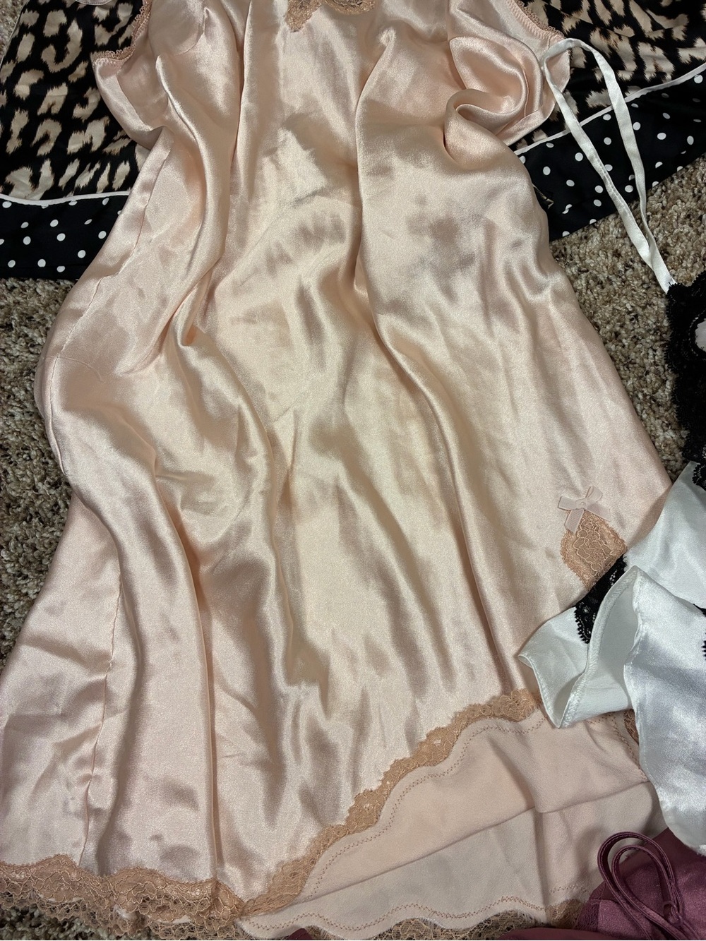 Victoria Secret 7 Piece Bundle Items 2 Satin Slips Camisole Shorts Panties - Picture 4 of 16